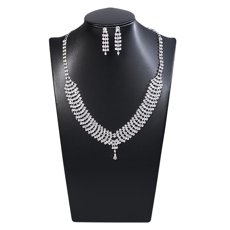 

Wholesale Zircon Bridal Design Fashion Jewelry Necklace Wedding Jewelry Set