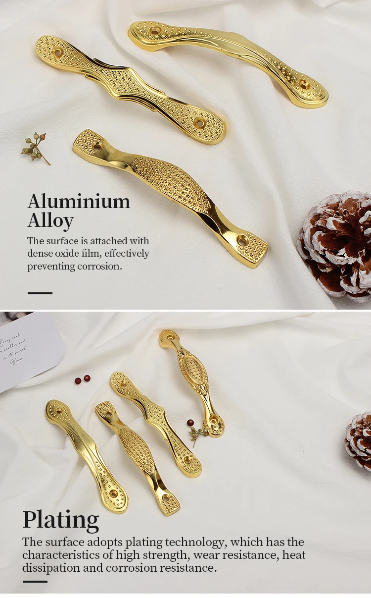 BestryGlobal Aluminium Alloy brushed gold cabinet handle metal handle rose gold bow wardrobe handles