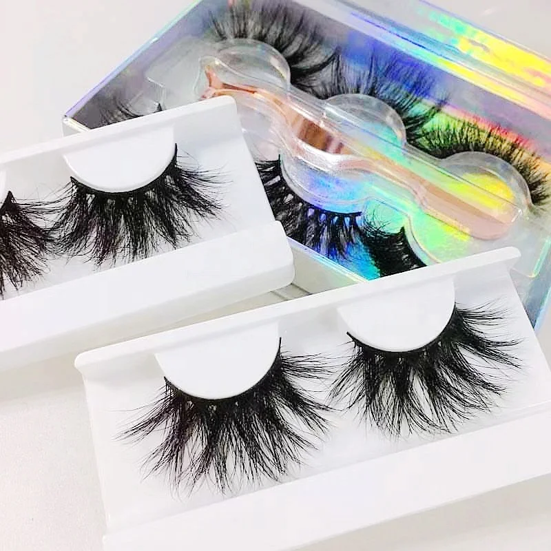 

Wholesale 3D False Eyelashes 100% real Mink Lashes dramatic style Make Up Eyelashes with lashes tray in bulk, Natural black