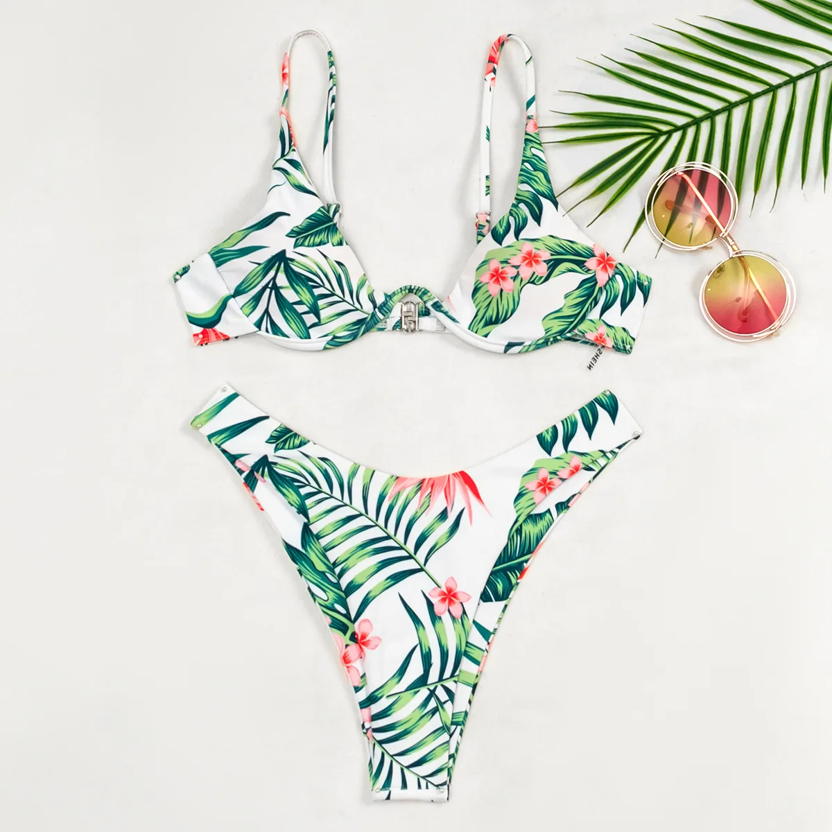 

2021 New Sexy Steel Bracket Push Up Split Bikini Swimsuit for Women Swimwear