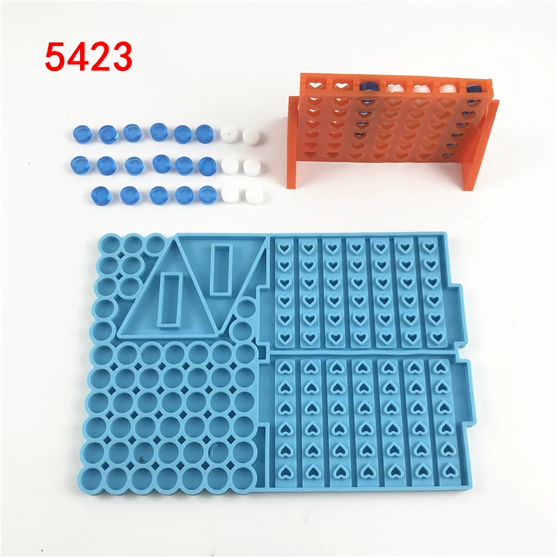 

5423 heart shape connect 4 pieces Mold Silicone Mold Resins Molds