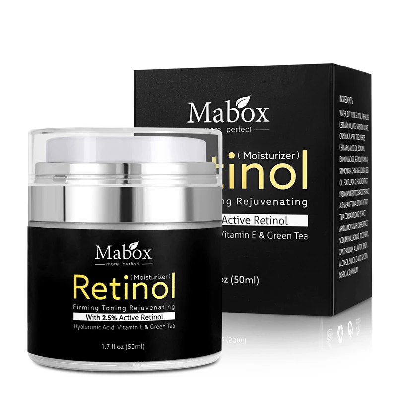 

50ml 2.5% Retinol Moisturizer Face Cream Hyaluronic Acid Anti Aging Remove Wrinkle Vitamin E Cream