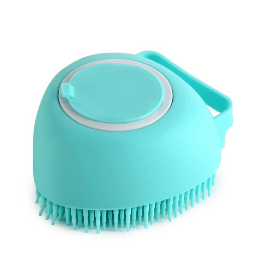 

Soft Silicone Bristles Cat Dog Bath Brush Comb Scrubber Shampoo Dispenser for Pet Washing Grooming Deshedding, Customized color