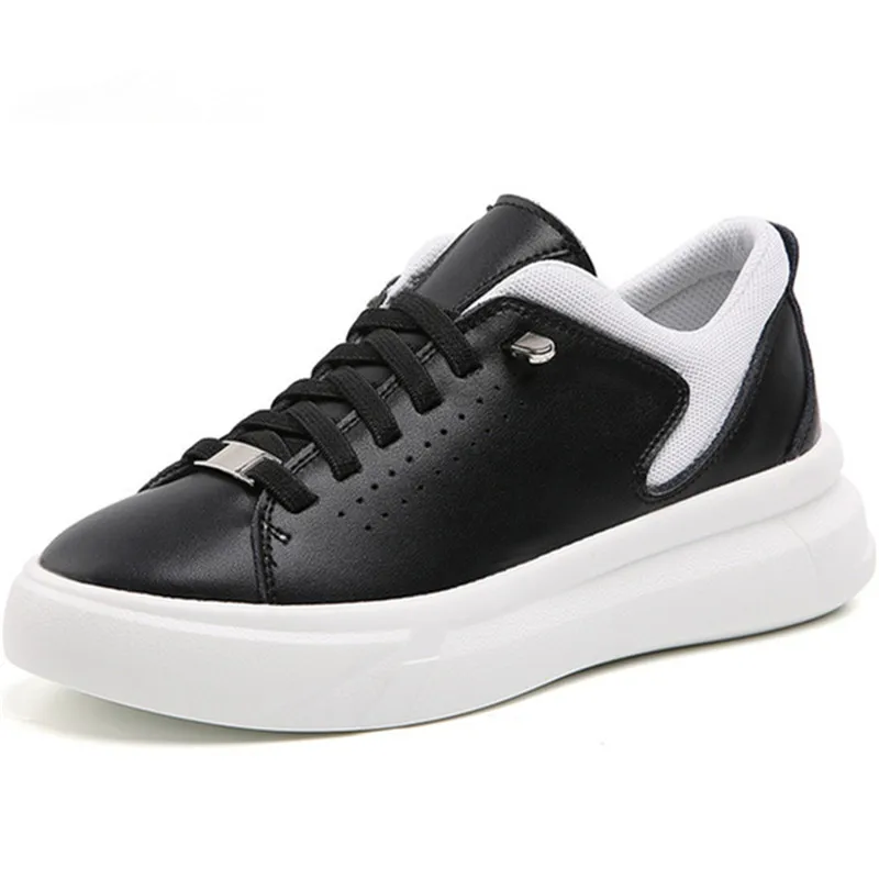 

Dropshipping Custom Logo Brand Stylish Skateboarding Women Flat Sneakers Leisure Waterproof Lace Up Leather White Pink