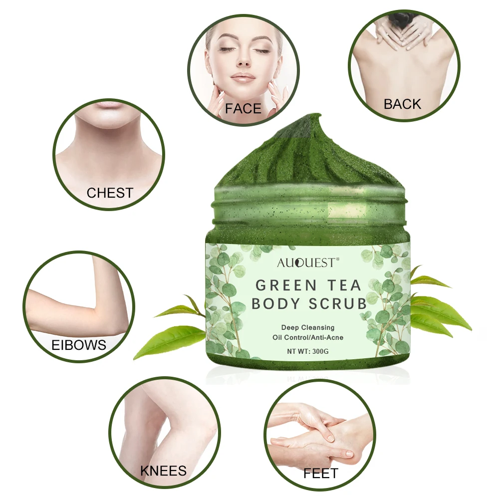

Hot selling green tea salt body scrub natural body sugar scrub exfoliate skin brightening facial scrub, Brown/pink/yellow/green/white