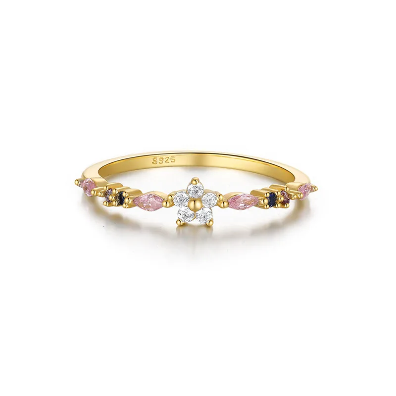 

Ins Fashion Crystal Exaggerated Gold Plated Star Shape Ring Wedding Rings