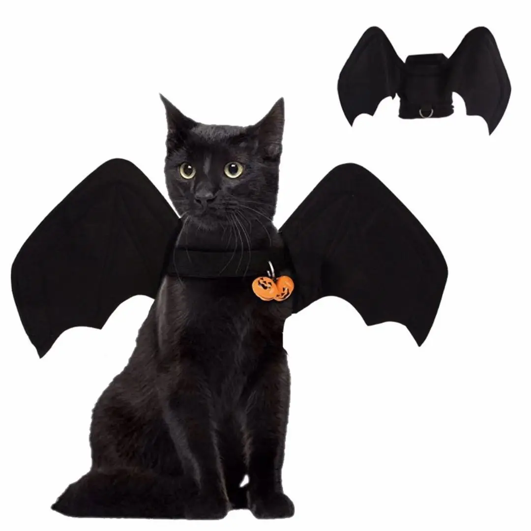 

New Halloween Creative Bat Wing Cat and Dog Fashion Pet Clothes Pet Costume, Black