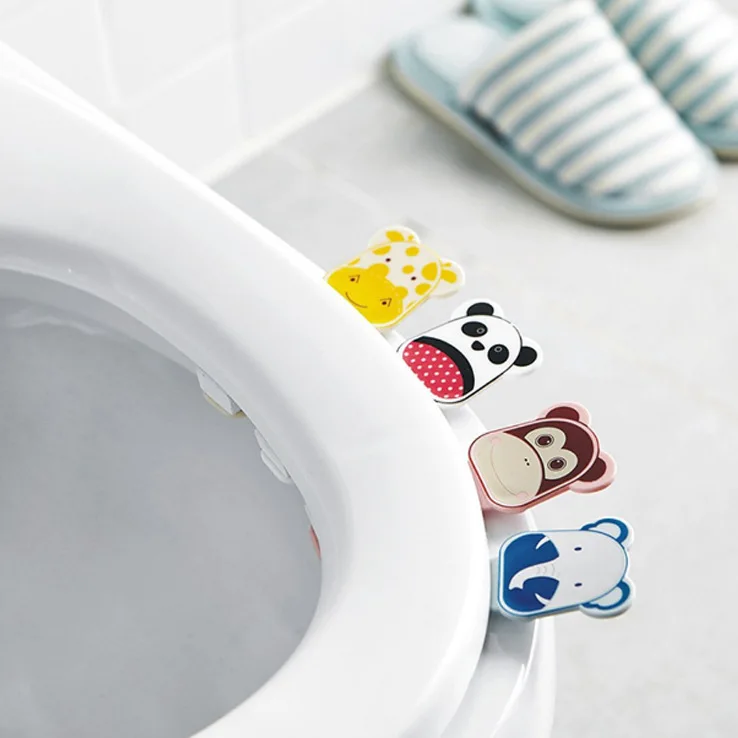 

Cute cartoon toilet seat cover lifter Avoid Touching Handle Animal Designs cover lifter bathroom use, Multi