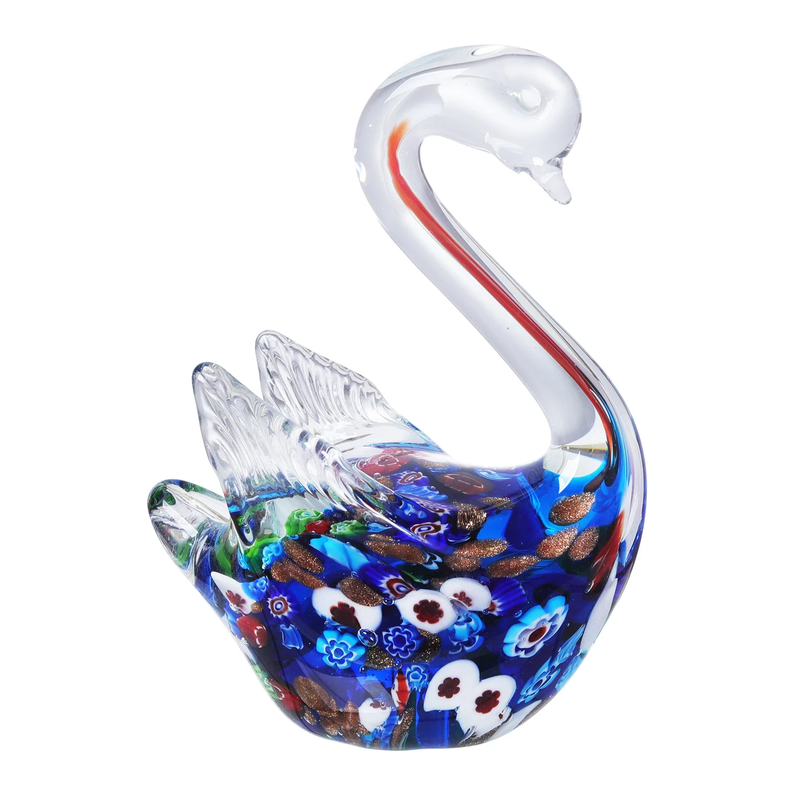 Colorful  Animal  Ornaments Wedding Gifts  for Souvenir Crystal Swan Crystal Crafts