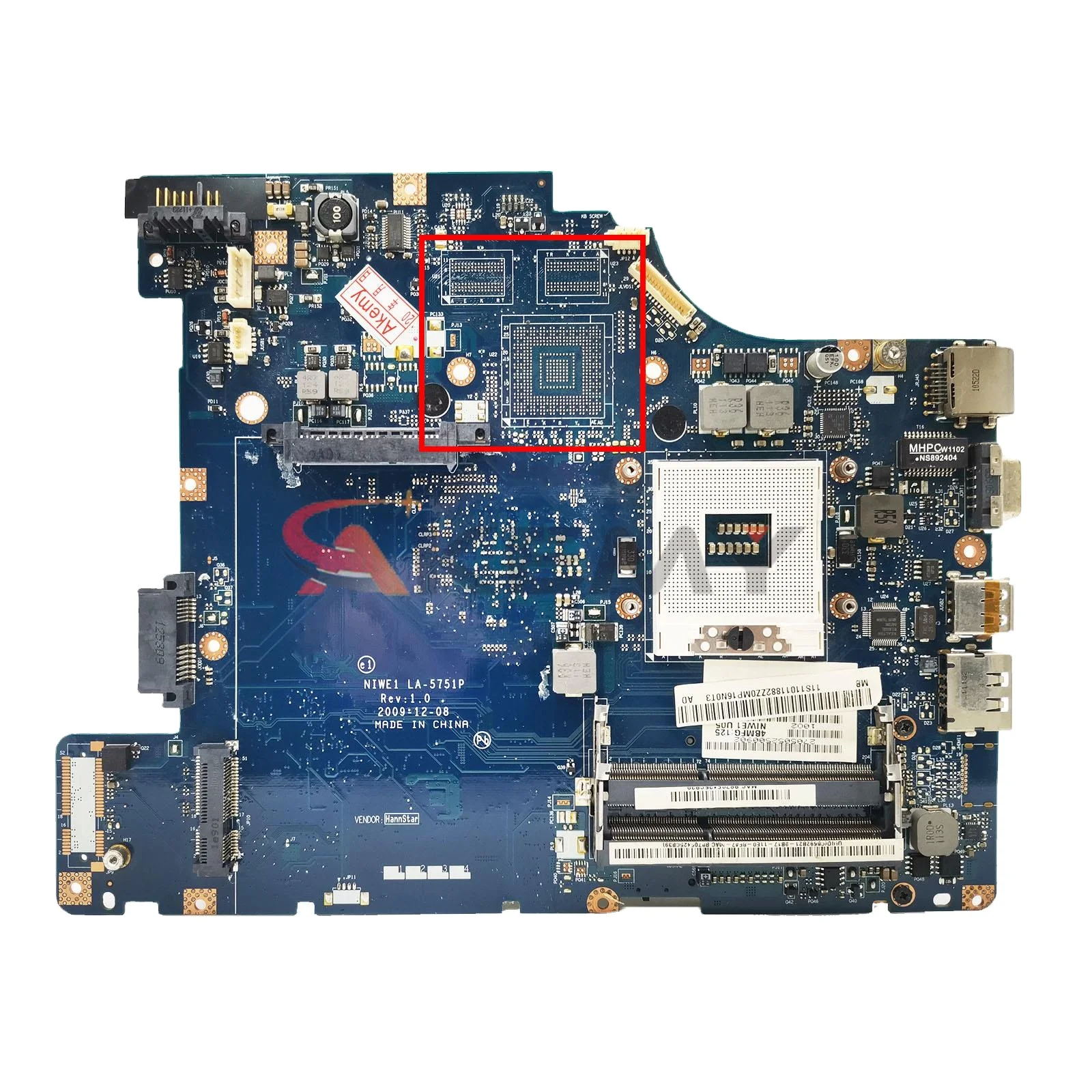 

NIWE1 LA-5751P original For Lenovo G460 Z460 Laptop motherboard G460 Z460 Mainboard LA-5751P SLGZS HM55 DDR3 100% teste