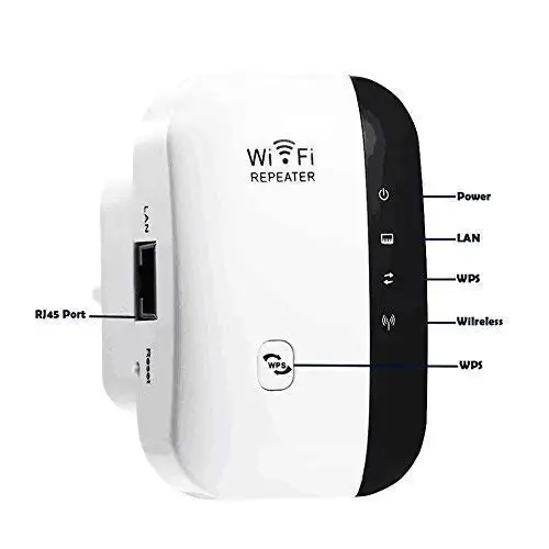 

Long Range WiFi Booster Wireless Wi-Fi Repeater Router WLAN Antenna Extender 150Mbps 2.4GHz Wi-Fi Signal Amplifier Repeater, White