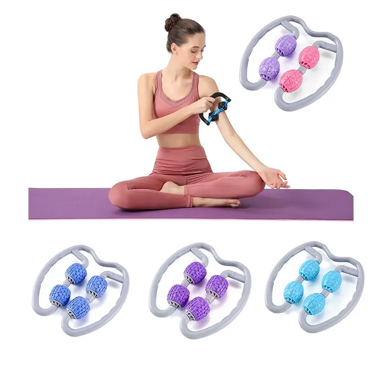 

Customized Exercise Fitness Equipment 360 Dreeg Handle Portable Massager Yoga Shaft Foam Rollers Leg Massage