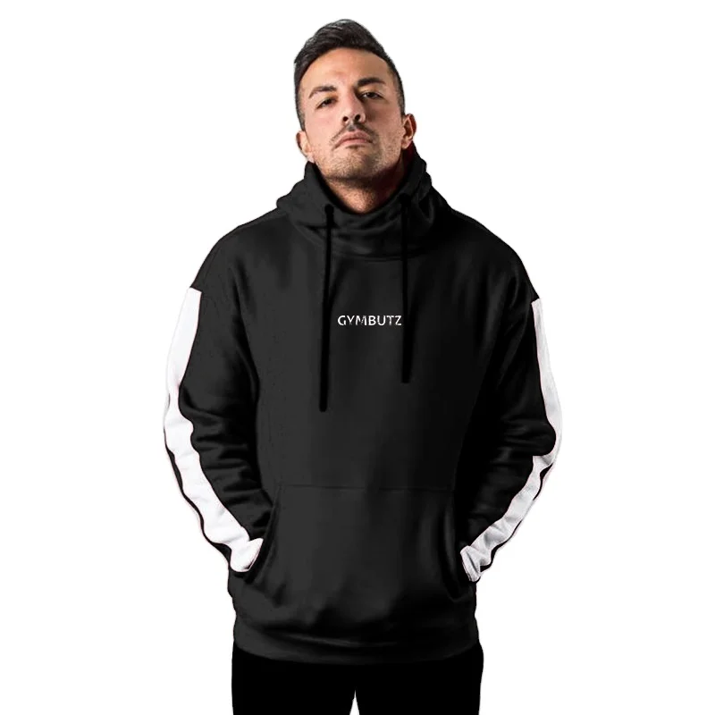 

New Design Color Block Sweatshirt Customized Gym Pullover Hoodie Sport Workout Men Hoodie, Picture