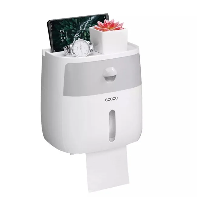 

Waterproof Wall Mounted self adhesive Multifold Drawer Bathroom Storage Tissue Dispenser Box Toilet Paper Holder