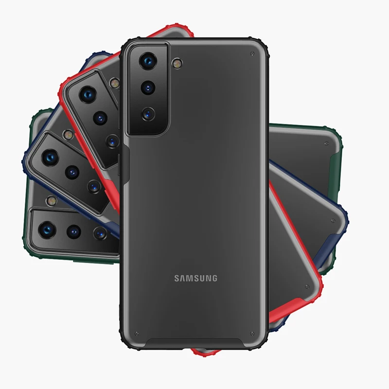 

For Samsung Galaxy S21 Plus Ultra Shockproof Translucent Matte Hard PC Hybrid TPU Armor Phone Case, Mix