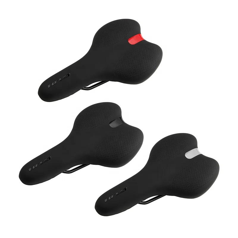 

Comfortable Bike Seat Bicycle Saddle Memory Foam Padded Soft Bike Cushion bike saddle, Black/black red/black silver