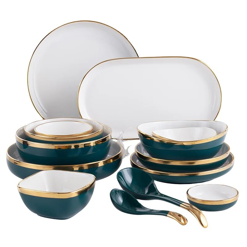 

2021 new Design Best seller dinnerware ceramic Ceramic, Green