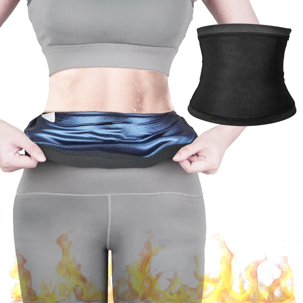 

Sweat Sauna Band Waist Trimmer for Women Body Shaper Slimming Workout, Black