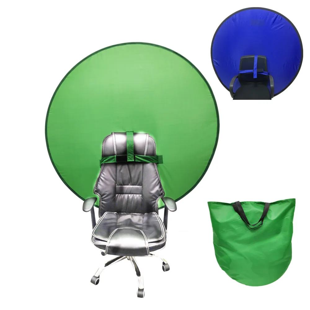 

Green Screen Chair Background Big Shot Gen2 Portable Webcam Background, 56 Inches, Chroma Key Green