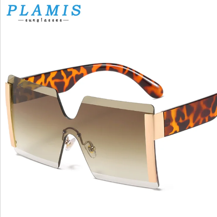 

Lucky MN16084 Women Fashion Frameless Sun Glasses Rimless Rectangle Sunglasses, As picture