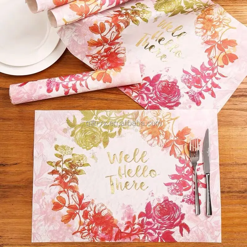 Customized Disposable Recycled Paper Placemats/table Mat For Restaurant
