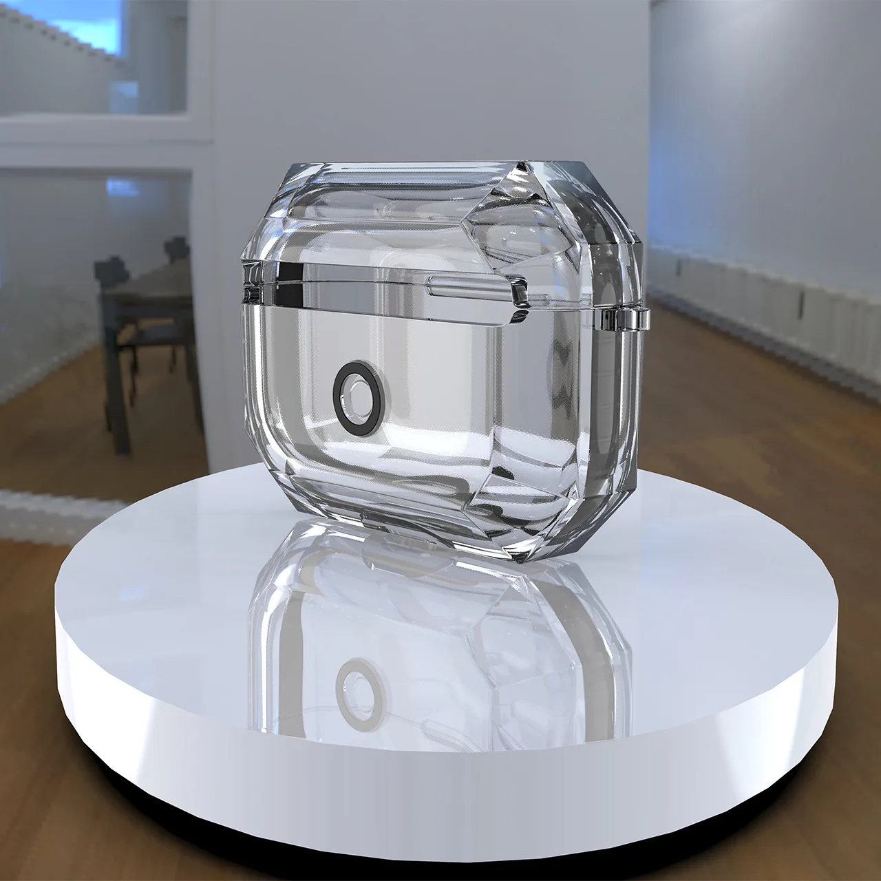 

Fashion protective case for for airpods pro case clear crystal transparent drop-proof cover for airpods 3 2 1 anti-lost