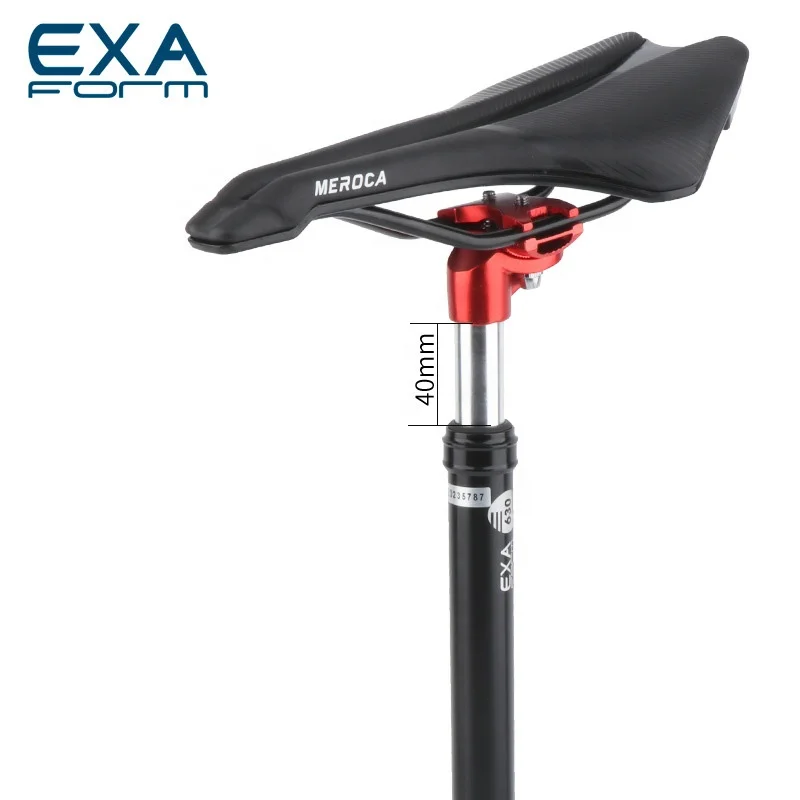 

KS EXA shock absorber seat tube mountain bike bicycle hydraulic seat post electric dead speed seat tube 27.2/31.6mm * 350mm, Black/red