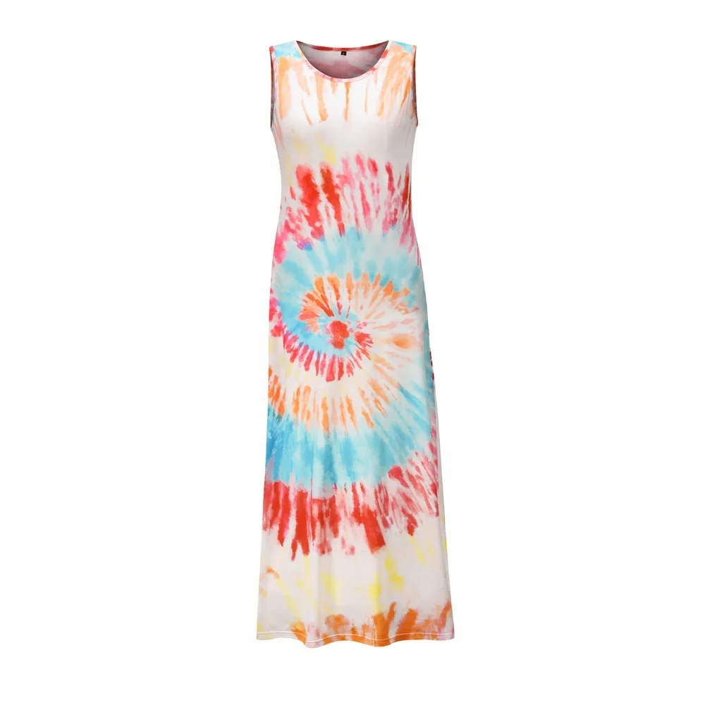 

Ready To Ship Fashionable High Quality Custom Tie dye Dress, Customized color