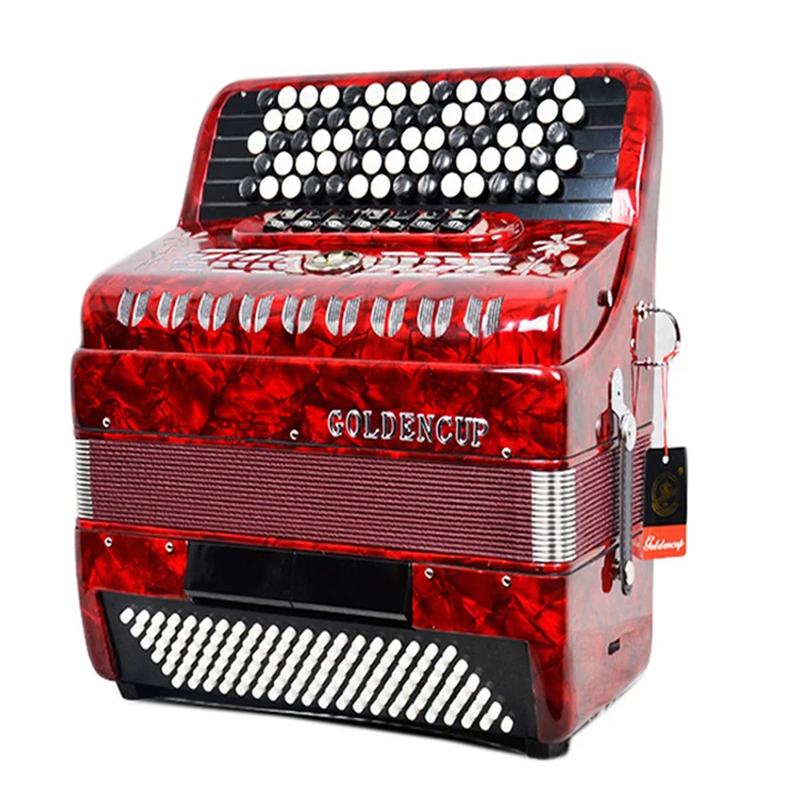 

JH5120 70 key, 120 bass, 7+2 registers button accordion, accordions, Black, red,blue, others as requested