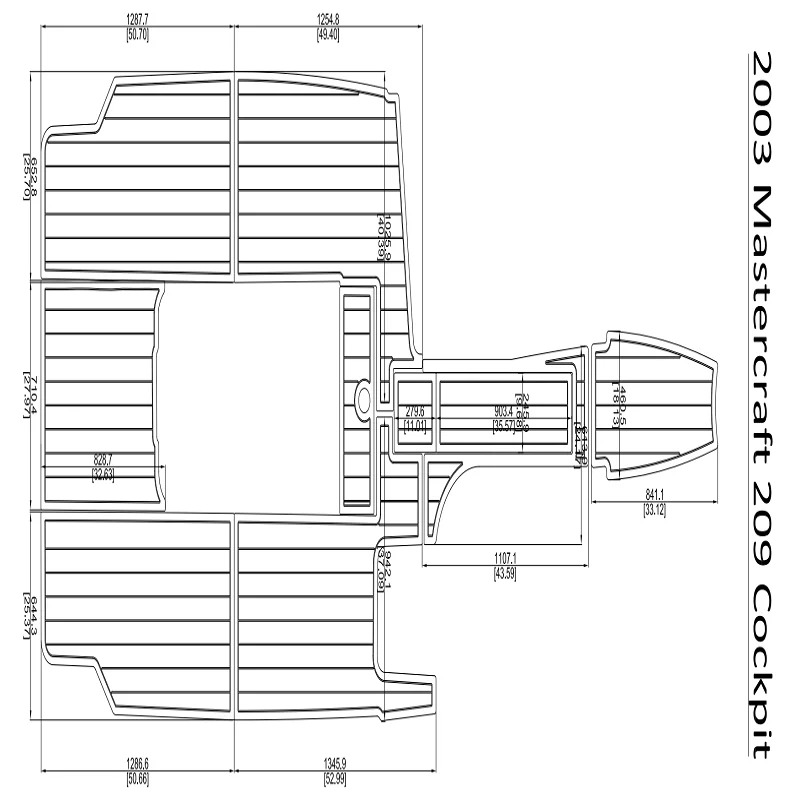 

2003 Mastercraft 209 Cockpit Boat EVA Teak Decking 1/4" 6mm