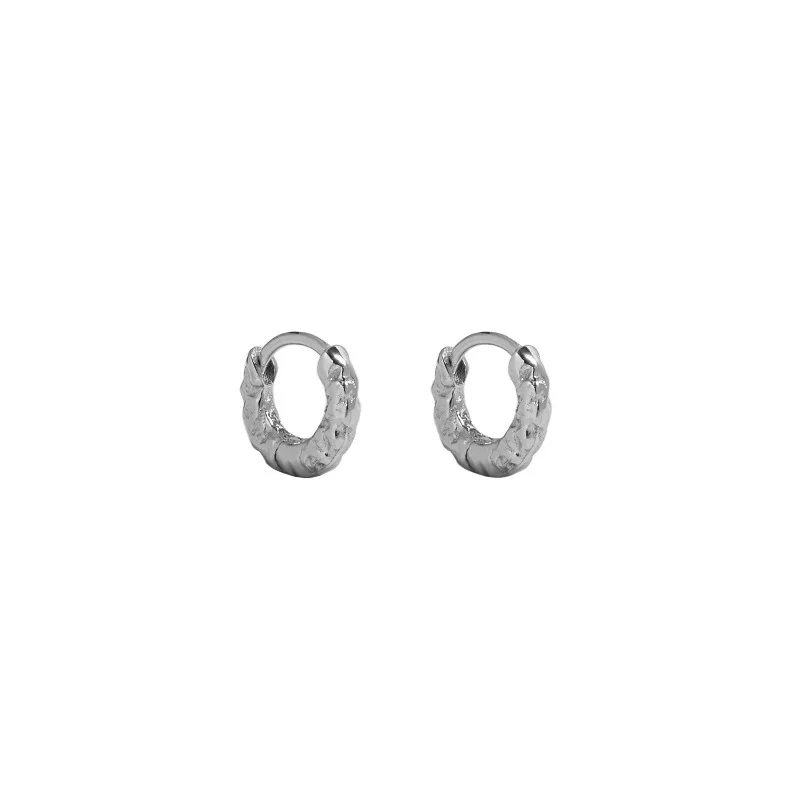 

VIANRLA Round Circle Women 925 Sterling Silver Small Hoop Earrings for Women Silver Color Earrings Jewelry Gifts