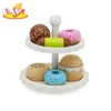Ready to ship kids wooden toy cake stand for kinderplay W10B250B