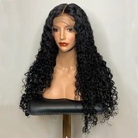 

Big sales 180% density human hair long and thick curly Swiss lace frontal wig deep part 13*6 water wave wig