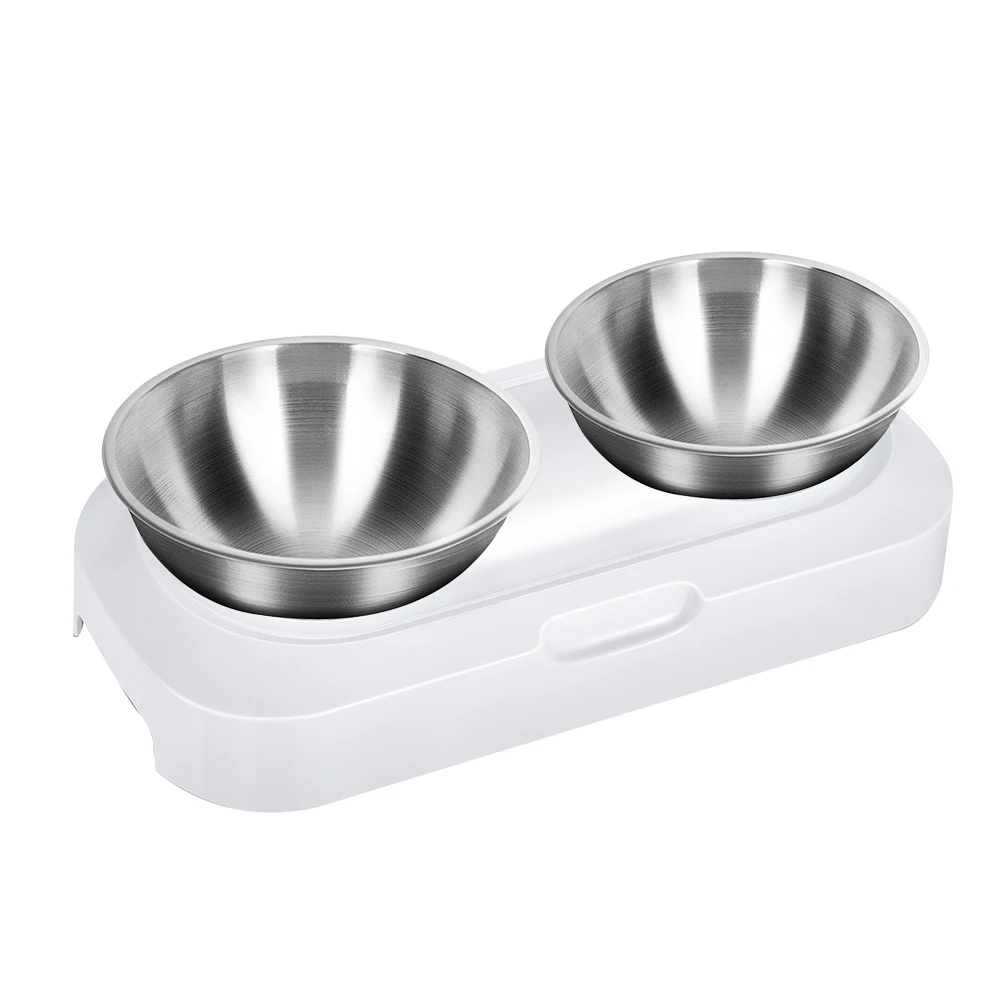 

Dog Bowls Stainless Steel Double Pet Bowls for Dog Cats Food Water Feeder Pets Supplies Feeding Dishes Dogs Bowl Small Big Size