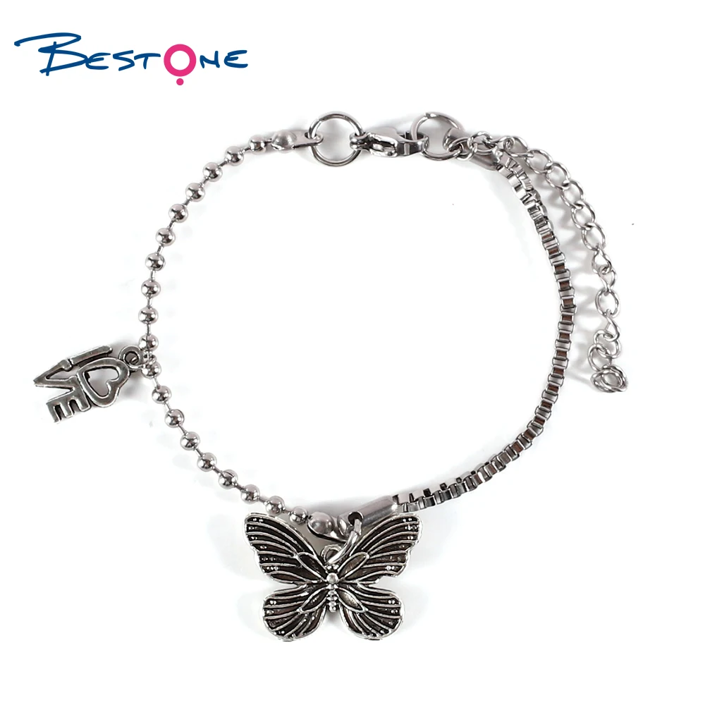 

High Quality 304 Stainless Steel Chain HipHop Charms Bracelet Bangles