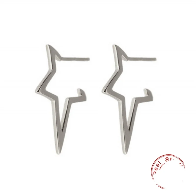 

Minimalist Personality Cross Star Silver Korean S925 Sterling Silver Cross Earrings