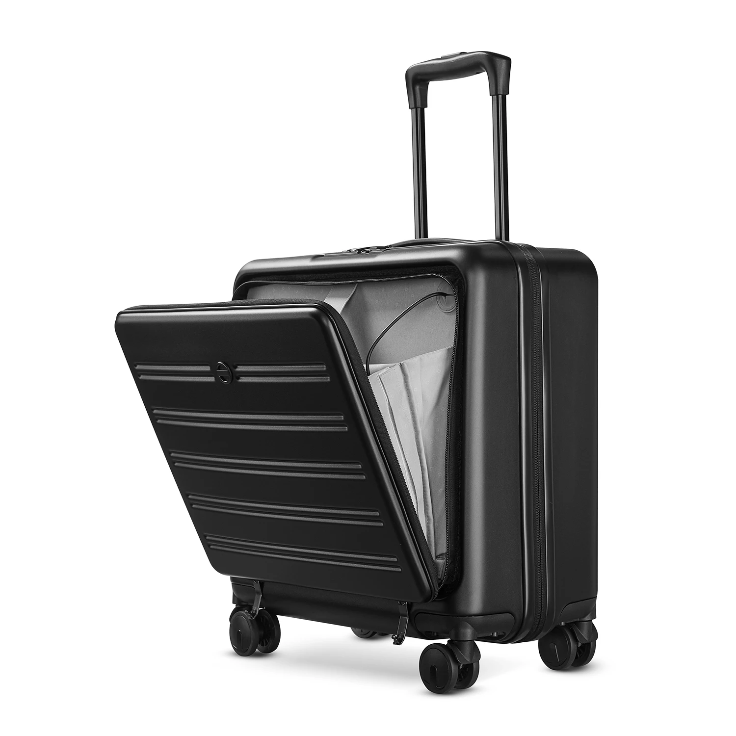 

18 inch PC Carry On Cabin Bags Suitcase Travel Luggage Holiday Trolley Case with USB Interface Laptop Pocket