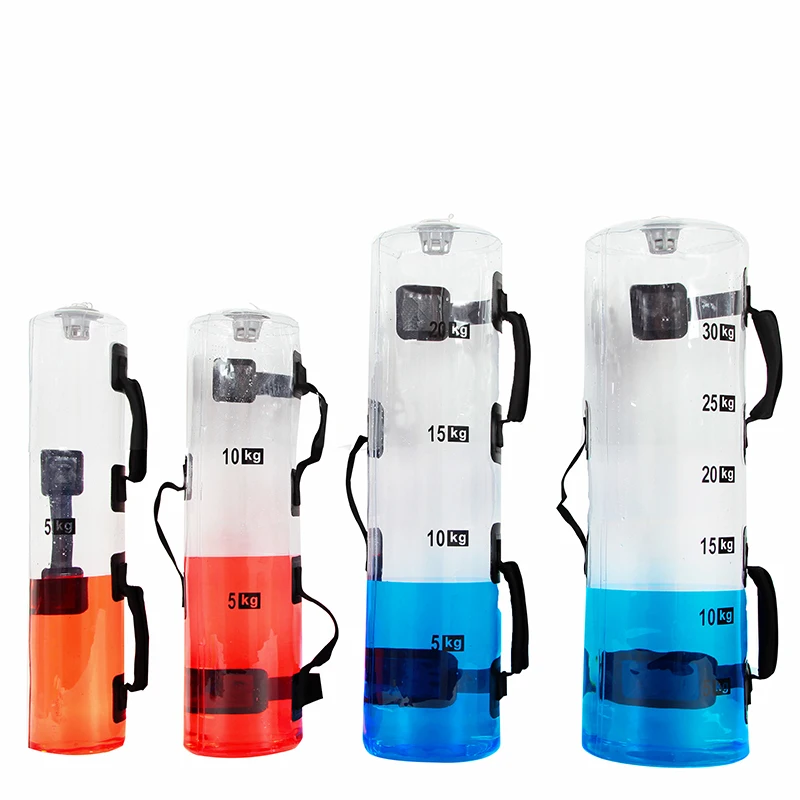 

Fitness Water Bag Djustable Sport Aqua Bag And Power Bag With Water Portable Stability Exercise Fitness Equipment, Transparent