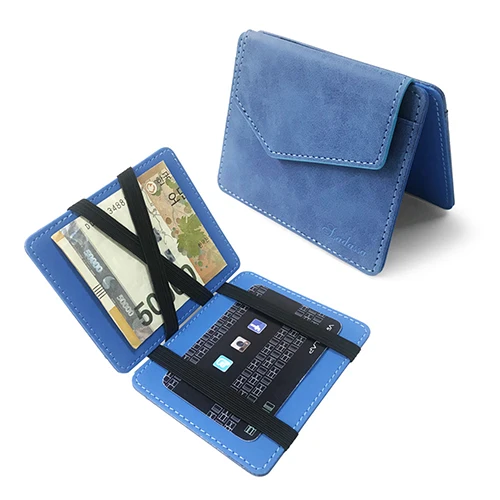 

Korean Style Pu Leather Magic Wallet Money Clip Credit card holder, 4 colors