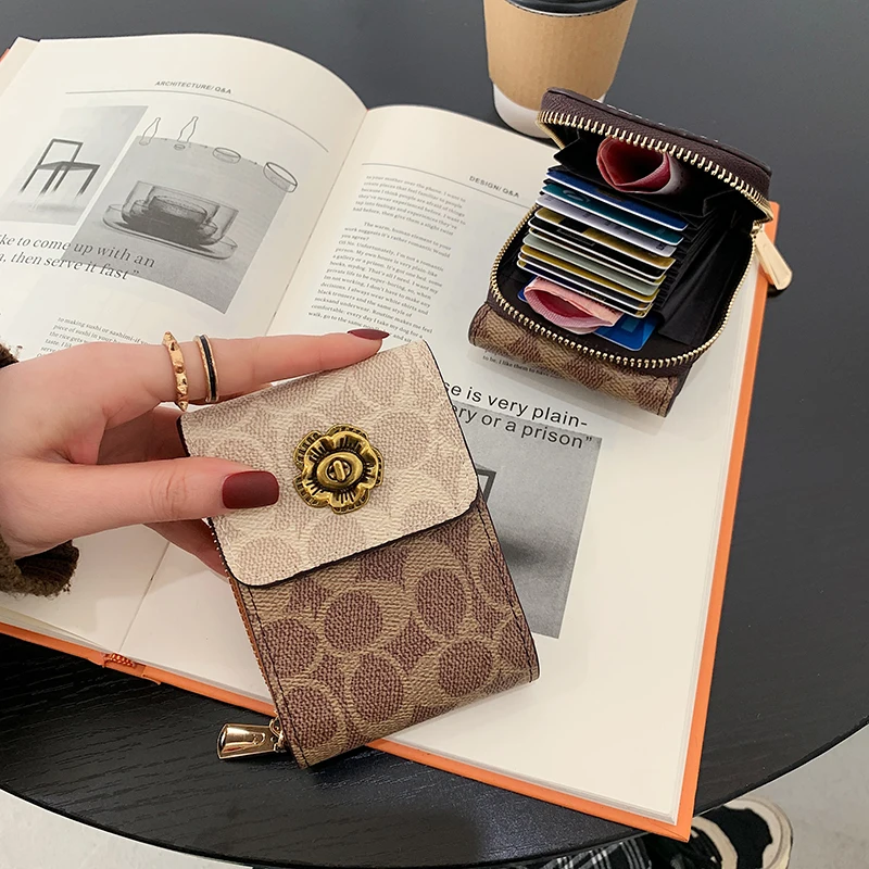 

Wholesale Women's 2021 Hot Sale Small Wallet Luxury Brand Pu Leather Cute Credit Card Holder Ladies Card Wallet Case for Girls, Many colors for option