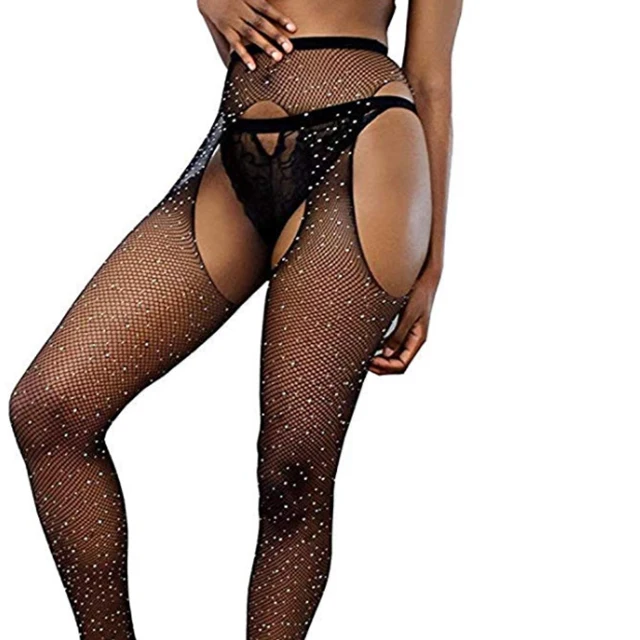 

Collant Sexy Diamond Shiny Rheinstone Glitter Fishnet Luxury Stretchy Pantyhose Girls' Tights Stockings