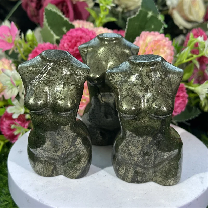 Wholesale Price Crystal Polished Palms Healing Stones Pyrite Women Model for Power Decoration