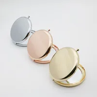 

Makeup Mirror Pocket Mirror Compact Folded Portable Small Round Hand Mirror Makeup Vanity Metal Cosmetic