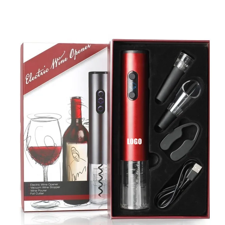 

Amazon hot selling dropshipping premium automatic corkscrew USB Rechargeable battery cordless electric wine bottle opener