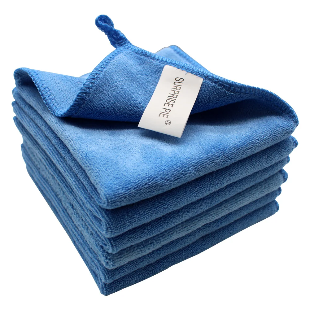 

Microfiber Cleaning Cloth Color Blue Soft 6PCS All-Purpose Reusable Size 30CM*30CM 400GSM Mainly Houseware & Carwash