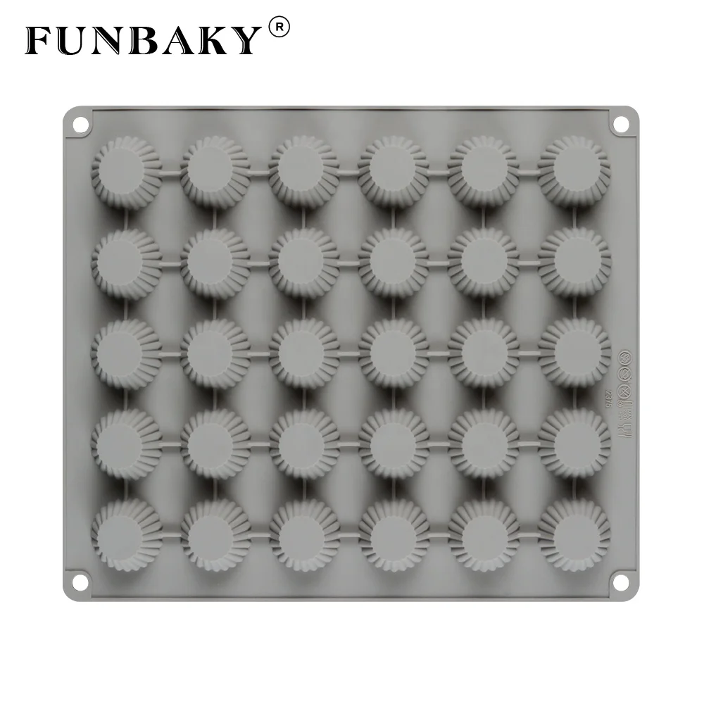 

FUNBAKY Baking silicone mold multi - cavity candy silicone molds round circle shape chocolate silicone making tools, Customized color