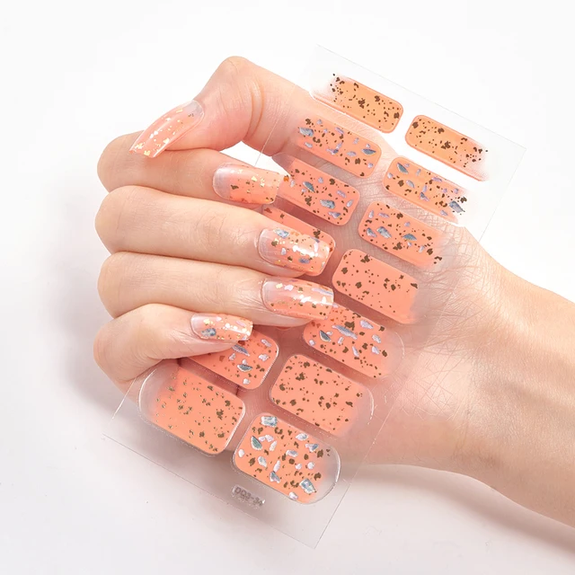 

Wholesale Private Label Hundreds Style Colorful Well Designed Decorated Gel Polish Strips Nail Sticker Wraps, 70 colors