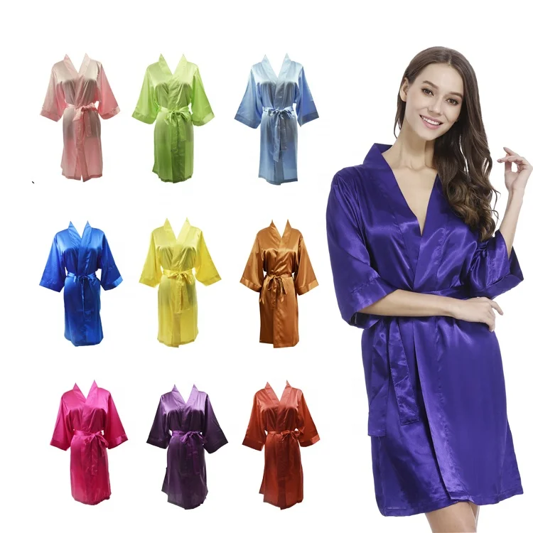 

sluxury kimono satin bridal customized printing robes for women ladies and girls