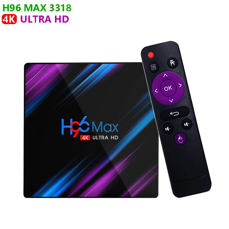 

TV Box Android 10.0 H96 MAX 3318 2GB RAM 16GB ROM 2.4/5.0G WiFi BT 4.0 4K 3D Android Box Media Player