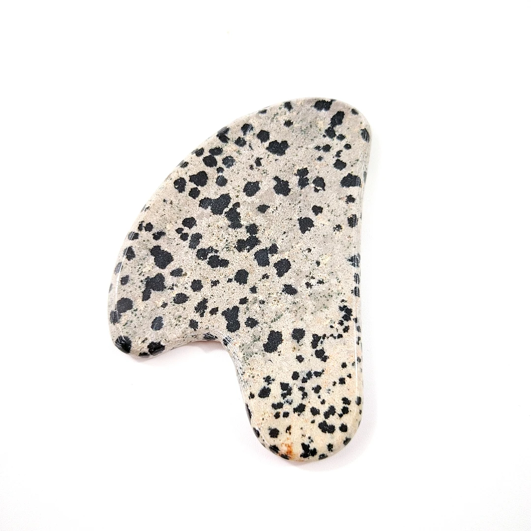 

High Quality handmade heart dalmatian Jasper gua sha